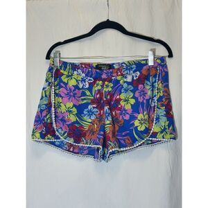 Harmony &‎ Havoc Womens Shorts Size L Multicolor Tropical Print I23